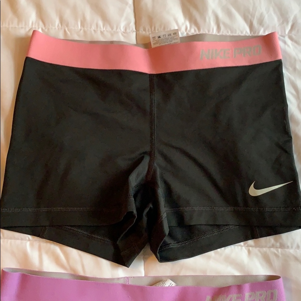 2 Nike Pro shorts